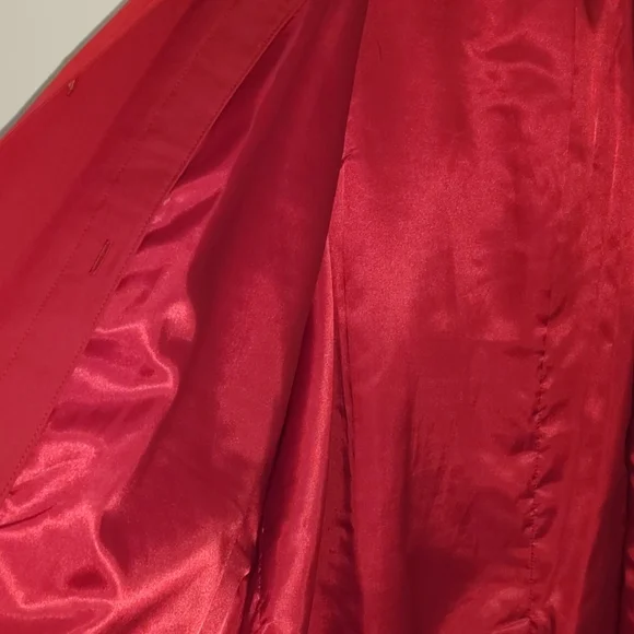 Michael Kors Red Trench Coat - Picture 4 of 8